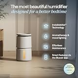BLUEAIR Room Humidifier - DreamWell - 48Hr Top-Fill Mist-Free InvisibleMist Technology Aroma Stone for Essential Oils and Soothing Mood Lighting - Quiet Operation for Bedroom and Home Use, Beige