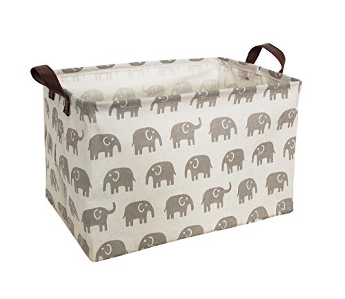 HIYAGON Rectangular Laundry Baskets,Fabric Storage Bin Storage Boxes,Collapsible Storage Basket for Toy, Clothes,Books.Shelves