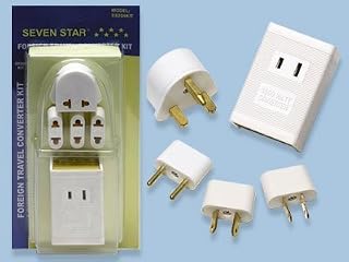 Seven Star Travel Voltage Converter & Plug Adaptor Kit SS204 1600Watts by Seven Star