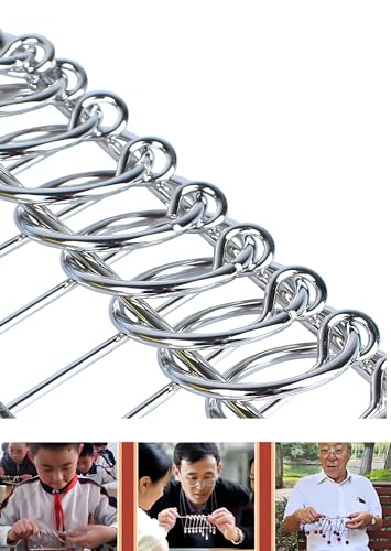MAGIKON Traditional Brain Teaser, Classical Metal Chinese 9 Linked Rings Puzzle