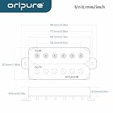 Oripure Alnico 5 Gitara elektryczna Humbucker Bridge Pickup 16-17K Czarny