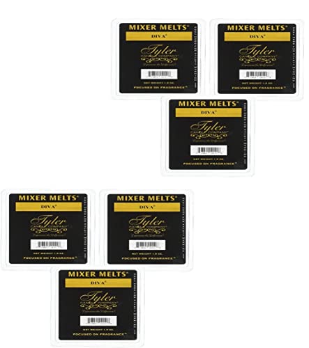 Diva Mixer Melts by Tyler Candle Set (Diva (Pack of 6))