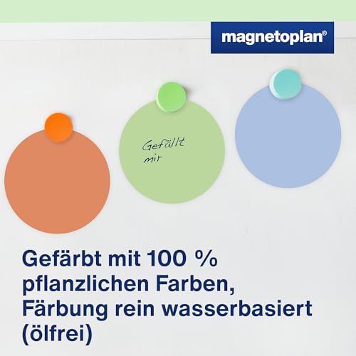 magnetoplan Moderationskarten, rund | Ø 140 mm | 500 Stück | Kommunikationskarten in 6 Pastellfarben | Für Meetings und Präsentationen | FSC-zertifiziert und kunststofffrei verpackt