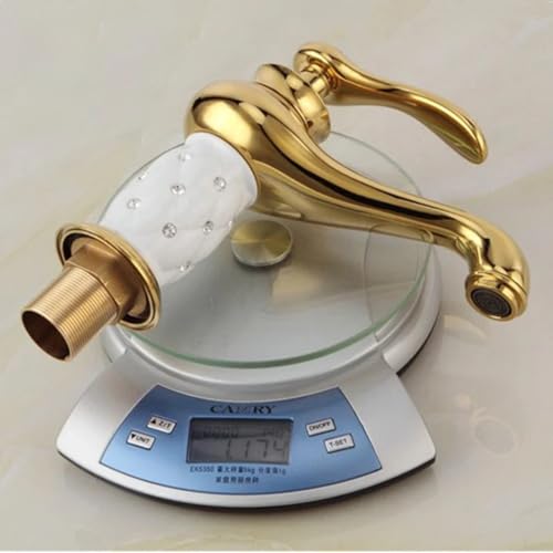 Robinet de salle de bain or diamant avec poignée unique design élégant luxe QYYZTQY - 4