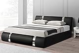 SHA CERLIN Queen Platform Bed Frame with Iron Pieces Decor and Adjustable Headboard / Deluxe Upholstered Modern Bed with Solid Wooden Slats Support / No Box Spring Needed, Black