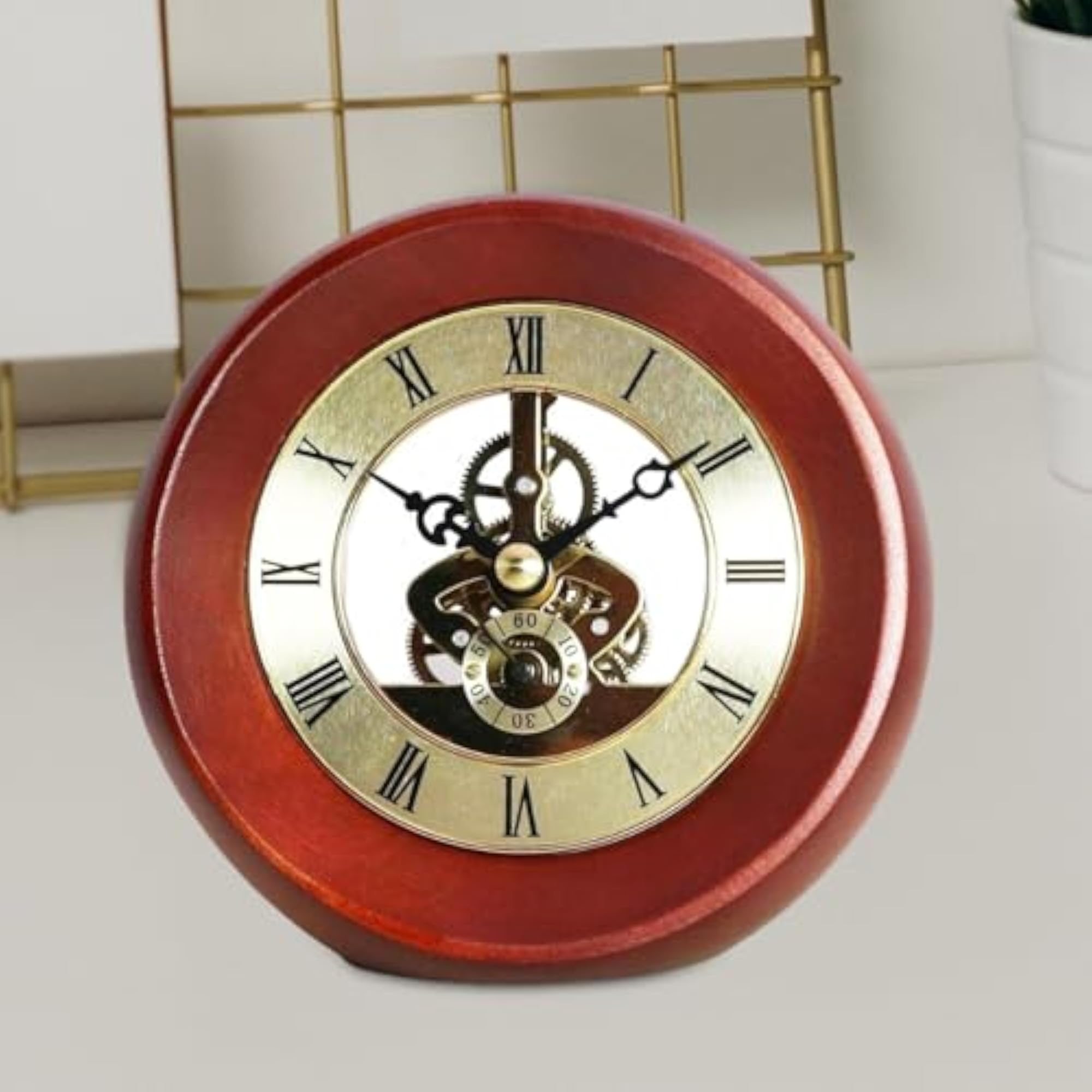 Fashion Rolling Gear Clock, Metal Version