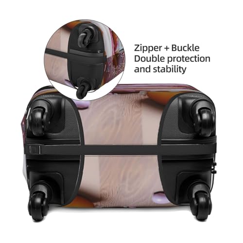 Travel Luggage Cover Elastic Anti-Scratch Suitcase Protector Washable Travel Suitcase Cover Donut Cake Luggage Protector Fits 18-32 Inch Suitcase4
