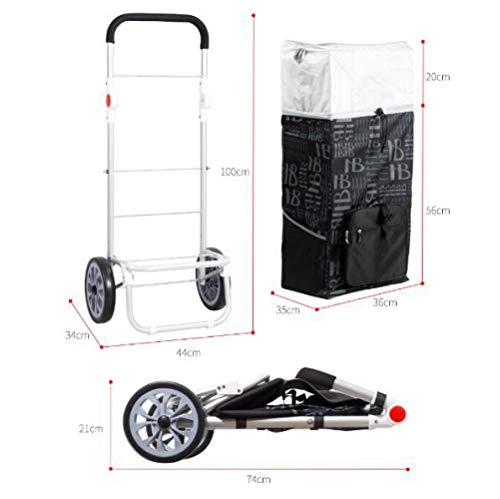 Einkaufswagen, wasserdichter zusammenklappbarer Einkaufswagen auf Rädern mit Abnehmbarer Tasche und faltbarem Design… – Bild 8