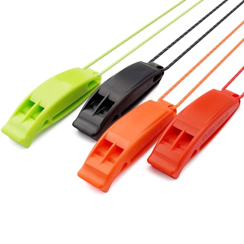 Braylin-4-Pack-Emergency-Whistles-with-Reflective-Lanyard-Coach-Whistles-Referee-Whistle-Sports-Whistles-Safety-Whistle-Loudly-Shrill-for-Outdoor-Sport-Various-Competitions