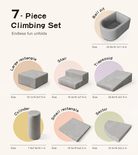 image for little dove Climbing Toys for Toddlers Inside, Foam Climbing Blocks wi