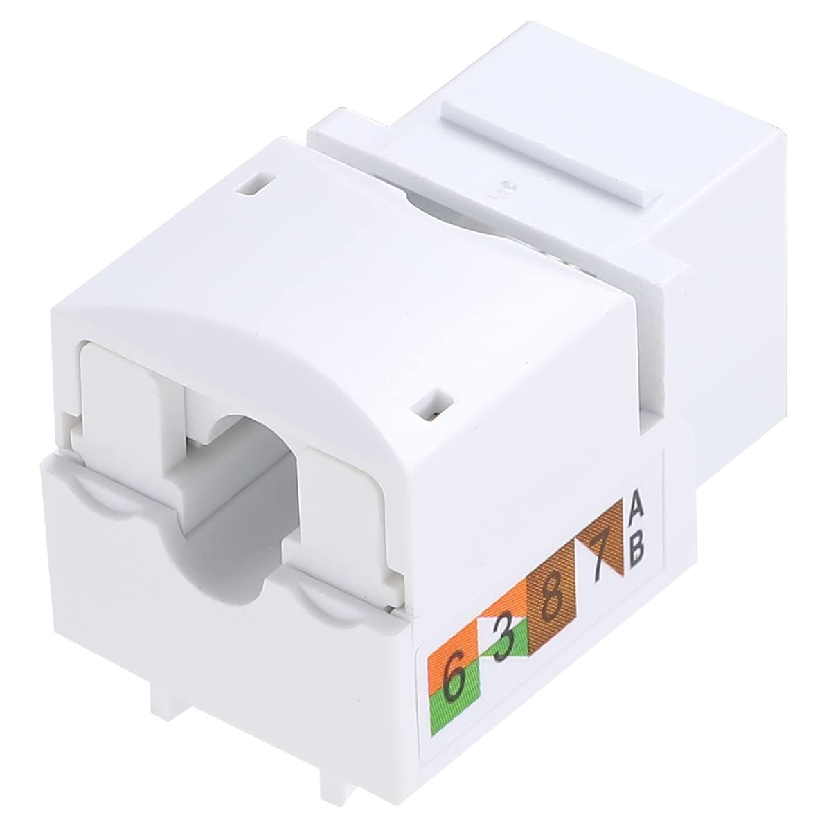 Greluma 10 sztuk gniazda Cat6 Keystone, gniazdo ścienne Ethernet, złącze sieciowe Cat6 - kompatybilne z Cat5/5e/6