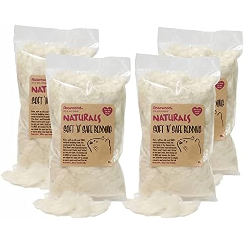 The Bramble Bay Rosewood Soft 'n' Safe Bedding | Pure, Soft as Silk and 100% Natural Ingredients | Suitable for all Hamsters, Mice and Gerbils | 20g X 4 Cover