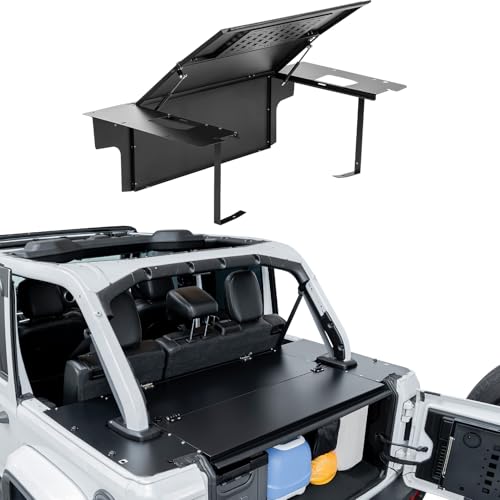 Image of JOYTUTUS Trunk Security Deck Enclosure for 2018-2023 Wrangler JL 4-Door | Molle Panel & Hydraulic Lift | No-Drill Theft-Proof Storage Cover