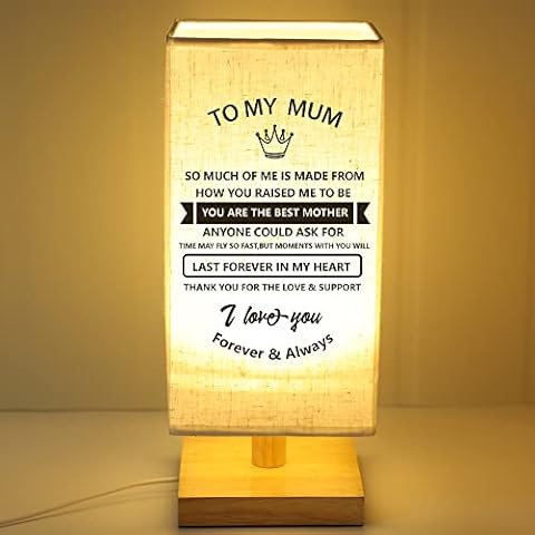 Blumuze Mum Gifts, Personalised Table Lamp Gifts for Mum, Mum Birthday Gifts from Daughter Son, Gifts for Mum on Her Birthday Christmas Anniversary Mothers Day, Bedsides Light Presents for Mum/Mummy Cover