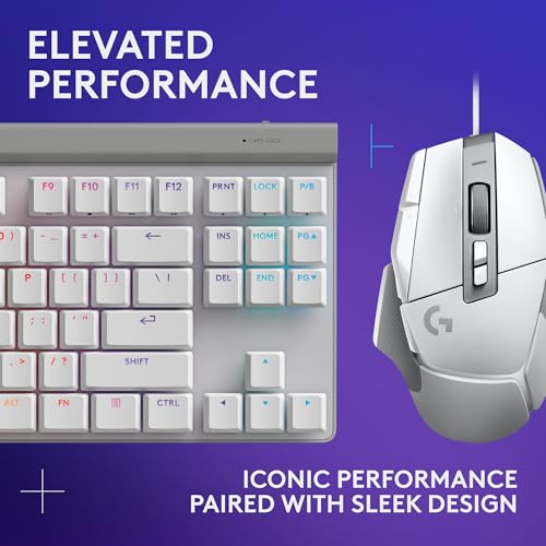 Image of Logitech G502 X Wired Gaming Mouse + G515 TKL Wireless Gaming Keyboard (Tactile) Bundle: White