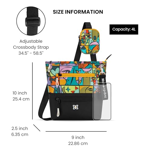 Image of Sherpani Sadie, Nylon Crossbody Bag, Lightweight Shoulder Bag, Travel Cross Body, Crossbody Purse for Women, RFID Protection, Removable Coin Purse, Travel Gift (Cloud9)