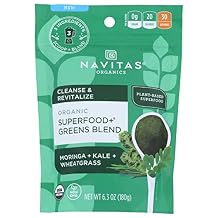 Navitas Organics Organic Superfood+ Greens Blend, Gluten Free, Non GMO, 6.3 Ounce Pack of 1