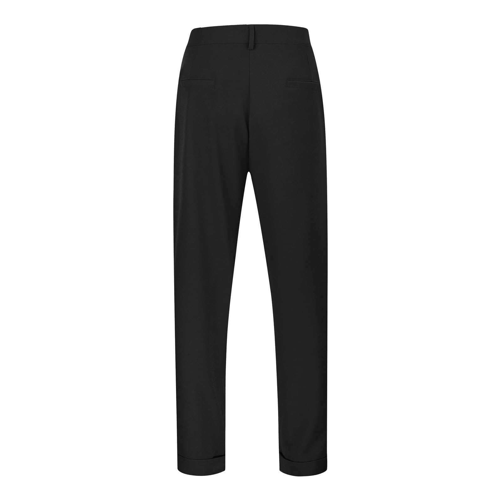 Schwarze Chino Hose Herren Baggy Chinohose Gerade Anzughose Leicht Arbeitshosen Mit Knopfleiste Einfarbig Outdoorhose Atmungsaktive Strandhose Flatfront Freizeithose Mit Taschen Größen S-3Xl
