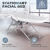 Buy-Rite Basic Facial Spa Package - 2-in-1 Ozone Facial Steamer with Magnifying Lamp & Adjustable Stationary Bed, White Vinyl Upholstery, 300 lb Capacity, BR-BASICFACIALSPA