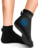 BPS Soft Skin Neoprene Water Socks (Low Cut, Black with Snorkel Blue Logo, L)
