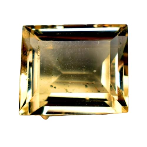 Citrine naturelle rectangulaire 10x9mm gemme à facettes pour création de bague