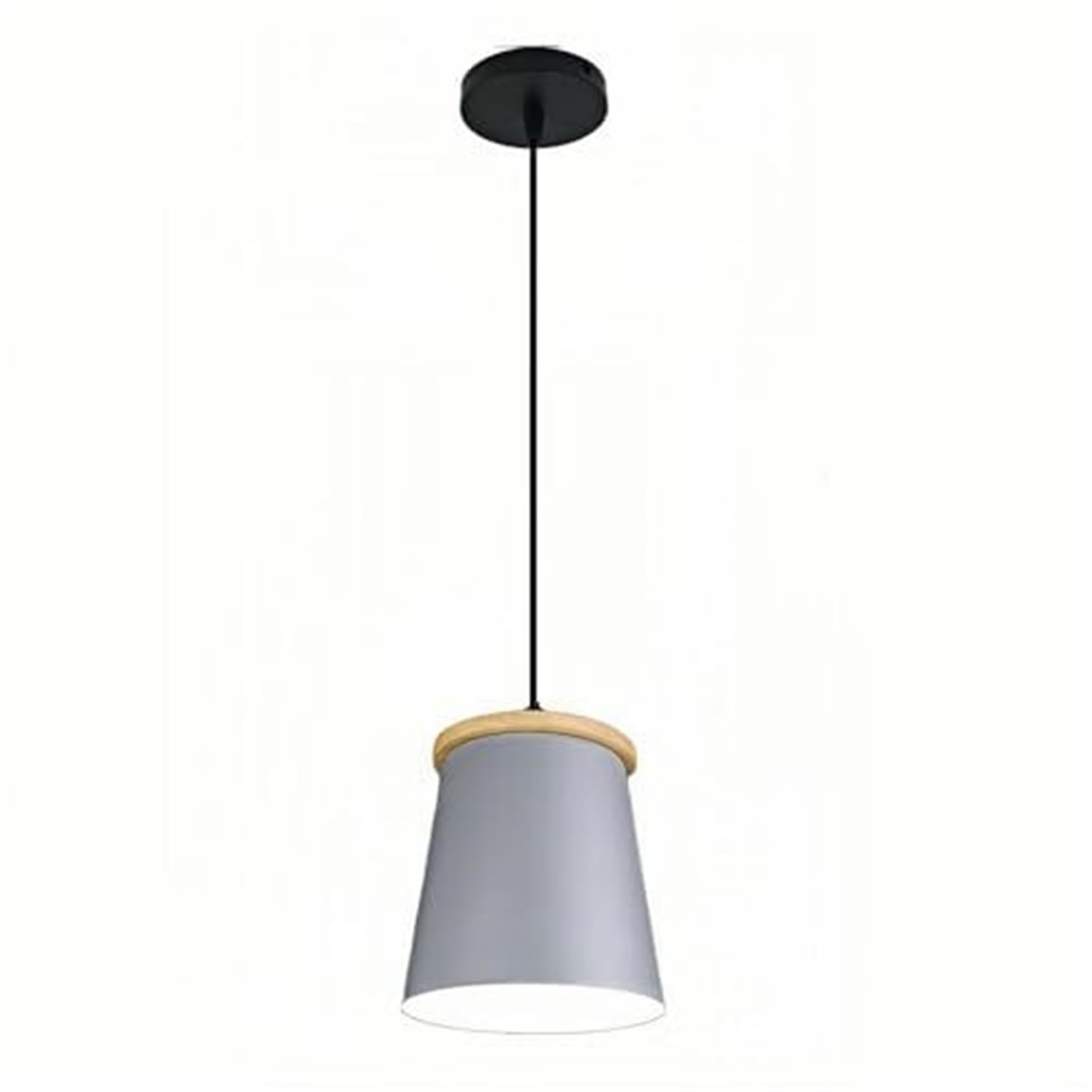 KBUUKYYXouy Nordic Macaron E27 Simple One Head Metal Pendant Lamp Chandelier Hanging Lighting Ceiling Fixture for Kitchen Island Restaurant Home(Gray)