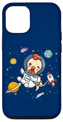 Funny Kids Girls Boys Womens Kawaii Space Pet Chicken Lover �X�}�z�P�[�X iPhone 12/12 Pro �p