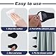 BOXOB 3stk Magnetische Duschvorhang-Clips aus Silikon, Duschvorhang-Magnete Selbstklebend Winddicht Spritzschutz Gewichtsclip Badezimmerzubehör für Zuhause (Schwarz)