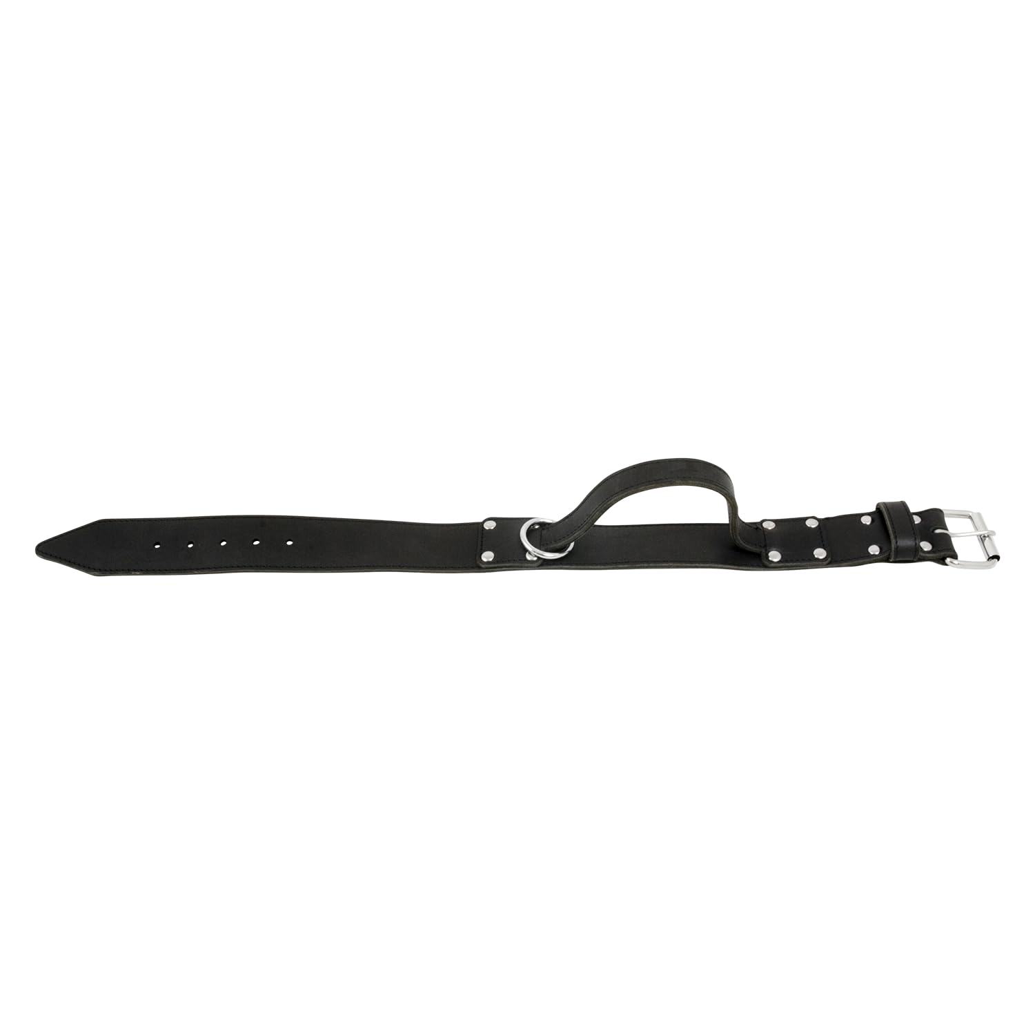 JACK AND VANILLA, Bull Dog Collar with Handle, Black, Size 50 mm x 70 cm