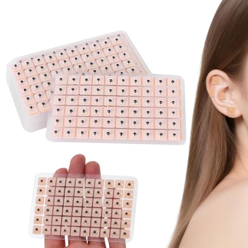 GNALIA Acupuncture Semillas De Oreja, 1200 Unidades, Semillas De Acupresión Desechables, Kit De Masaje Auricular, Color Rosa, Tamaño Estándar, Para Múltiples Condiciones