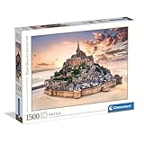 Clementoni Puzzle Collection - The Mont Saint-Michel Rising 1500 Stücke - Puzzle für Erwachsene 14-99 Jahre, Geschenk für Mann und Frau, France, Made in Italy, 31727