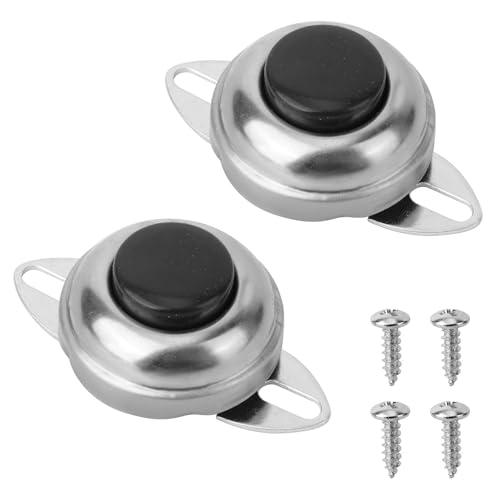 2pcs 12V Horn Button Universal Flush Mount Car Horn Switch Push Button with Screws Easy to Install for Cars Air Train Trucks Vehicles and More