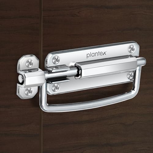 Image of Plantex Door Stopper /5 Inch Baby Latch Kadi /Door Latch for Bathroom /Door Lock for Home /Office Doors - Pack of 1 (Chrome)