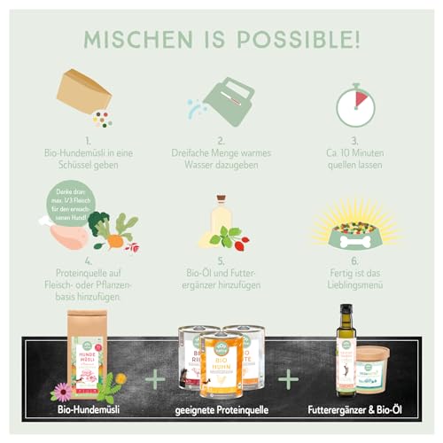 naftie Welpen Nutri - Nährstoffe Vitamin & Mineralien Mix für Welpen und Junior-Hunde - Multivitamine & Mineralstoffe - Nahrungsergänzung Futterzusatz - 500g