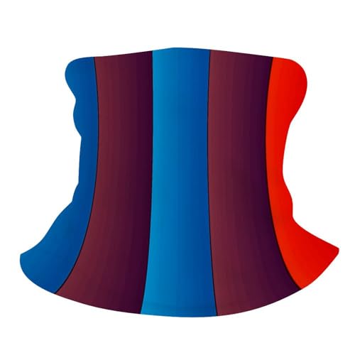 Buff de Cuello Resistente al Viento y Transpirable Color Rojo y Azul. Cubierta Facial Vertical para Rostro, Protección Solar y Contra Polvo. Ideal para Mujeres y Hombres en Senderismo y Pesca. miniatura 2