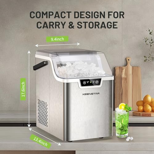 Máquina de hielo nugget KEENSTAR 40 lbs/día para mesada miniatura 4