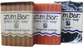 Indigo Wild Favorites Zum Bar Goat's Milk Soap, 3 Oz. Each: Frankincense & Myrrh, Tangerine-Orange, & Cedar