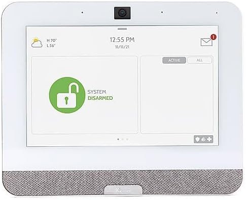 Qolsys IQ Panel 4 showing 'System Disarmed' status