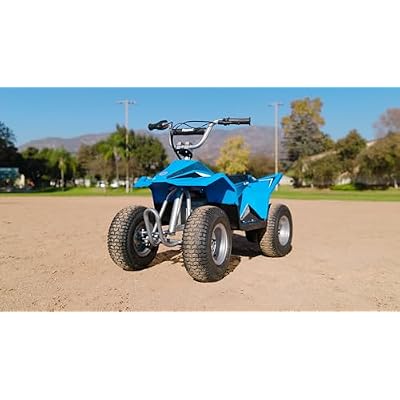 Razor Dirt Quad Electric 4-Wheeler Ride-On للأطفال من سن 8+، أقصى وزن 120 رطلاً، محرك بقوة 350 وات، حتى 8 أميال في الساعة، وقت تشغيل 40 دقيقة بسرعة عالية، دواسة وقود ملتوية، عجلات فولاذية مع 12 إطارًا هوائيًا