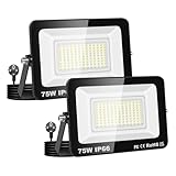 Photo Gallery skyworld 2 proiettori a led cablati e con spina da 75w, illuminazione di sicurezza bianco freddo impermeabile ip66 per spazi esterni commerciali/residenziali Photo Gallery skyworld 2 proiettori a led cablati e con spina da 75w, illuminazione di sicurezza bianco freddo impermeabile ip66 per spazi esterni commerciali/residenziali