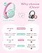 iClever BTH27 Toddler Headphones for 2+ Year Old-CPC Certified, 75/80dBA Safe Volume Limited, 74H Playtime, Bluetooth 5.4, BPA Free, Kids Bluetooth Headphones Aux Cord for Travel iPad, Green/Pink
