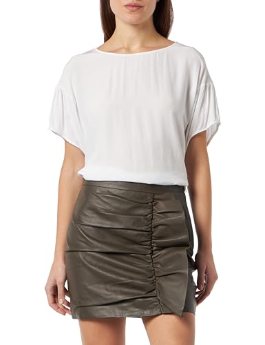 Jupe en cuir femme NAEMI Taupe 19227090-na01 premium