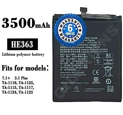 Image of Original HE363 Battery for Nokia 8.1 X7 3.1 Plus TA-1119 TA-1128 TA-1099 TA-1113 TA-1115 TA-1131 TA-1121 TA-1225 TA-1125 TA-1113 TA-1117 Battery with 6 Month Warranty ****(P217)