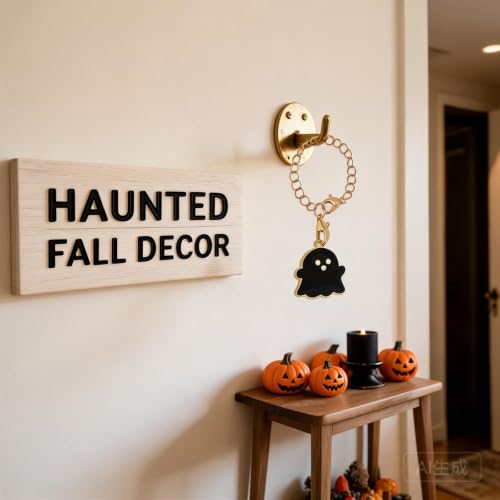 2 Inch Black Enamel Ghost Charm Chain for Halloween Tumbler Cup Decors - image 7