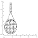 Honolulu Jewelry Company Sterling Silver Tennis Racket Necklace Pendant with 18