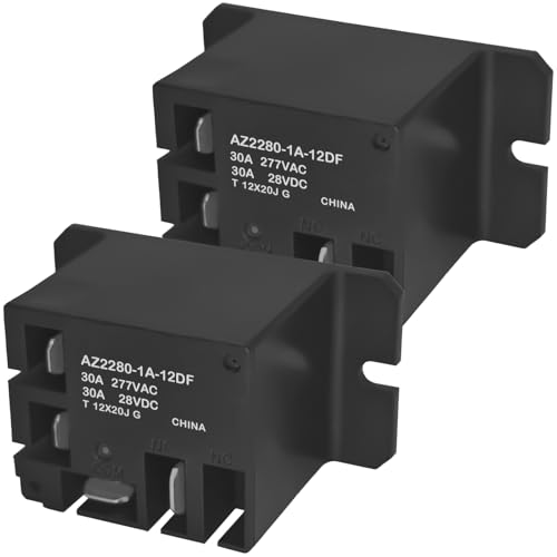 Image of 93849 Water Heater Relay Kit (2-Pack) - 12VDC 30A SPST Replacement for RV DSI Water Heaters - Compatible with AZ2280-1A-12D, Use for Whirlpool EET171ETWR0, GEQ9858JQ0 et
