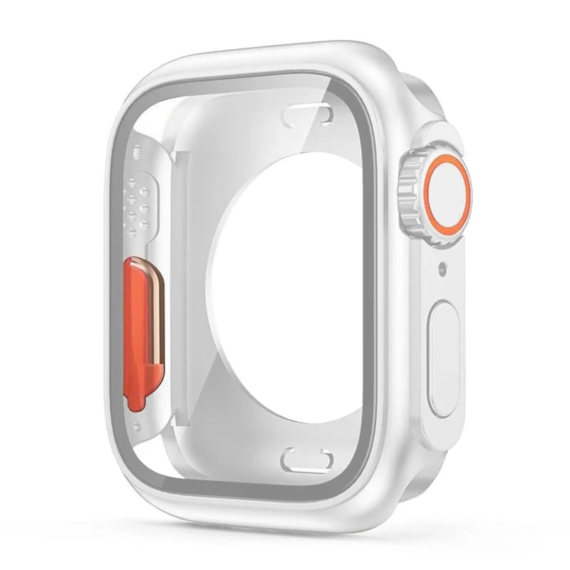 Coque Apple Watch 45mm CZKE en PC rigide blanc pour protection intégrale iWatch 9 8 7
