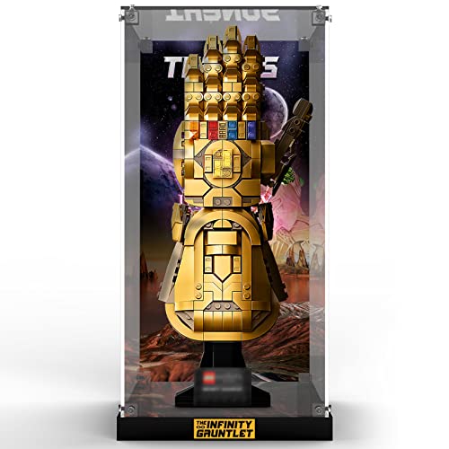 light your bricks Acrylic Display Case Storage Box for Lego 76191 Infinity Gauntlet Building Blocks Model Set, Dust-Proof Transparent Clear Display Box Showcase (The Model NOT Included)