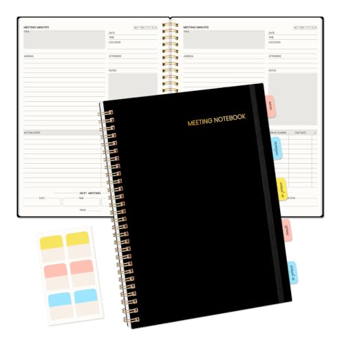 Meeting Notebook with Sticky Tabs