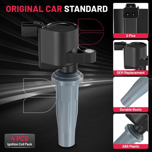 Image of BDFHYK Ignition Coil Pack UF621 Compatible with Ford Fusion Escape Transit Connect C-Max 2013-2020 Lincoln MKZ Mercury Mariner Milan Mazda Tribute 2.0L 2.5L L4 Ford Oem Coil Pack Set of 4